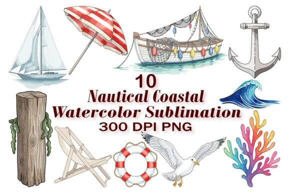 Beach Vacation Watercolor Sublimation: A Designer's Seaside Toolkit