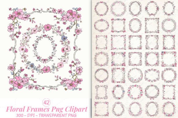 Charming Spring Floral Frames: Your Design Toolkit