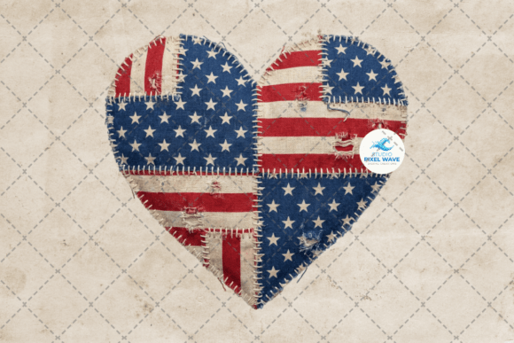 Crafting Americana: The Patriotic Patchwork Heart Design