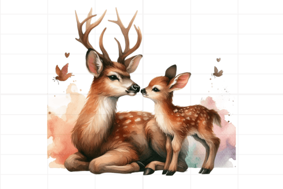 Enchanting Watercolor Boho Deer Clipart for Creative Projects