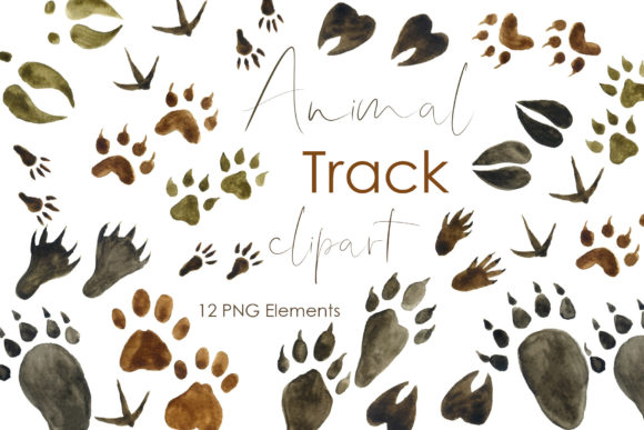 Enchanting Watercolor Clipart Animals: A Track of Whimsy