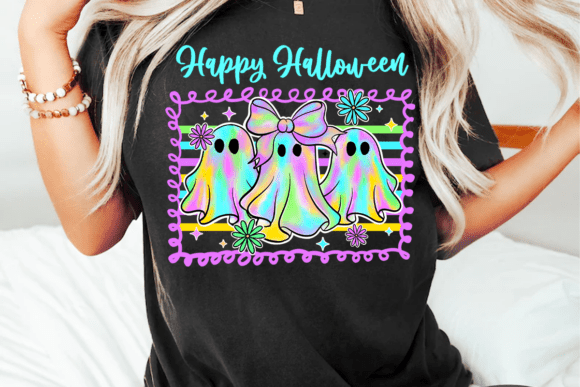 Neon Ghost Happy Halloween PNG: Your Ultimate Spooky Design Asset