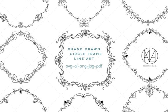 The Allure of Hand Drawn Black and White Circle Frame Art