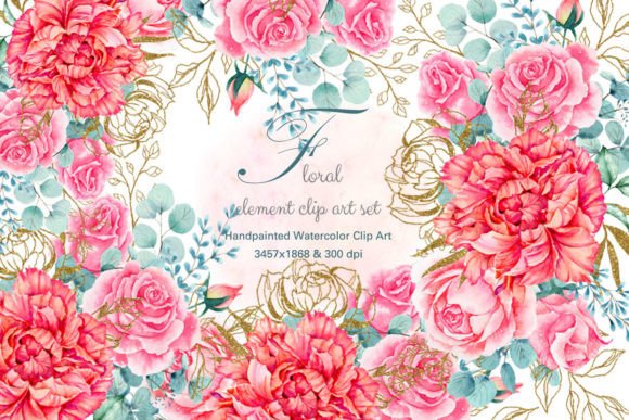 The Allure of Pink and Gold: A Designer's Guide to Floral Clip Art