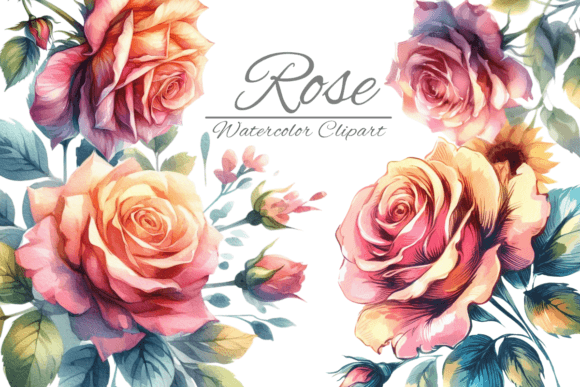 Unleashing Creativity with Watercolor Rose Flower Clipart