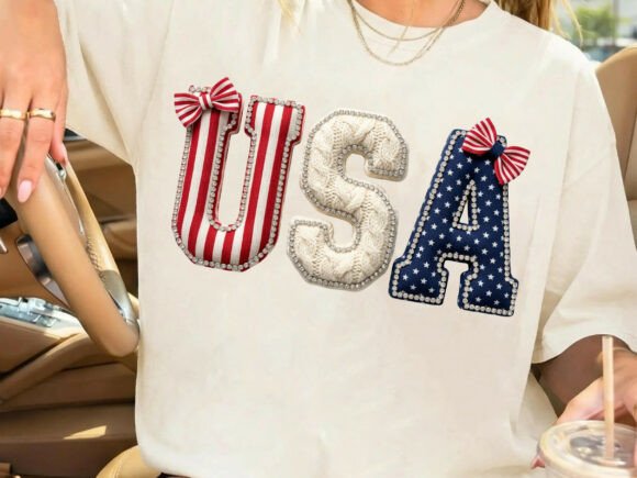USA Patchwork PNG, Coquette: Vintage Charm Meets Digital Design
