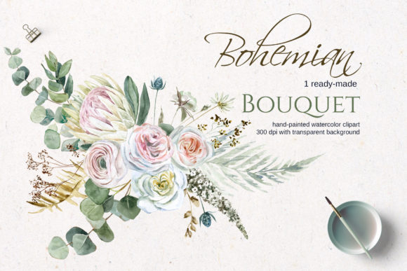 Watercolor Boho Bouquet: A Designer's Secret for Elegant Projects